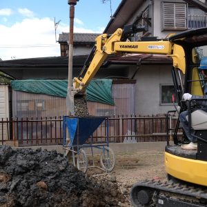地盤補強工事1