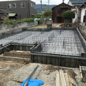 基礎配筋工事完了!1
